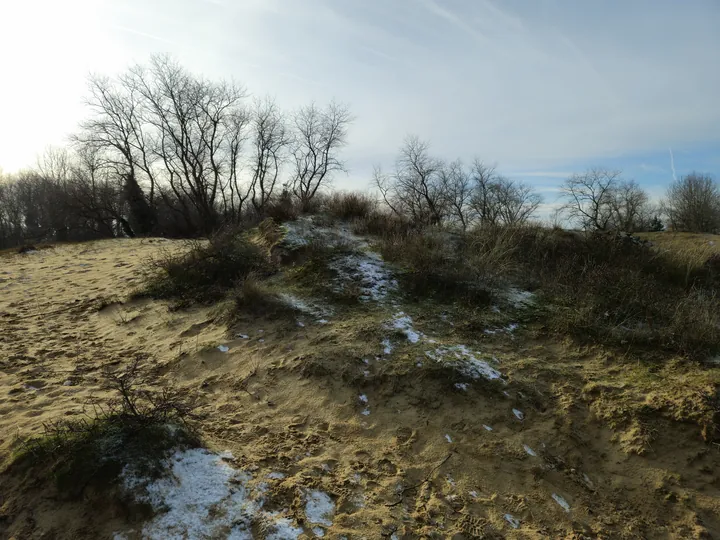 Oostnieuwkerke duinen wandeling in de koude (België)